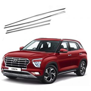 Window Lower Garnish Stainless Steel Chrome Finish Exterior for Creta New (2020)